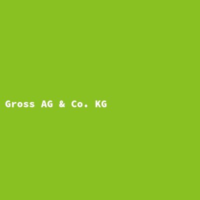 Hersteller: Gross AG &amp; Co. KG
