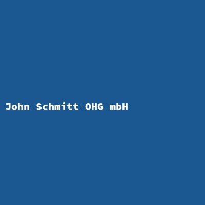 Hersteller: John Schmitt OHG mbH