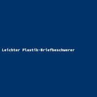 Leichter Plastik-Briefbeschwerer